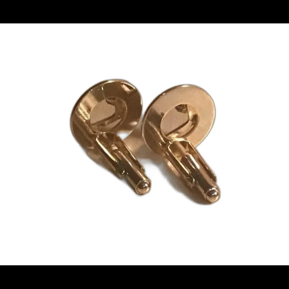 Vintage Gold Tone Golf Club Cufflinks - Faux Pearl Detail - Golfer Gift Set